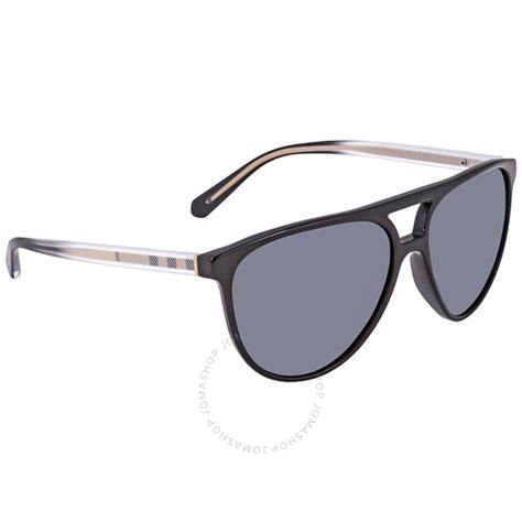 Burberry Grey Pilot Men's Sunglasses BE4254